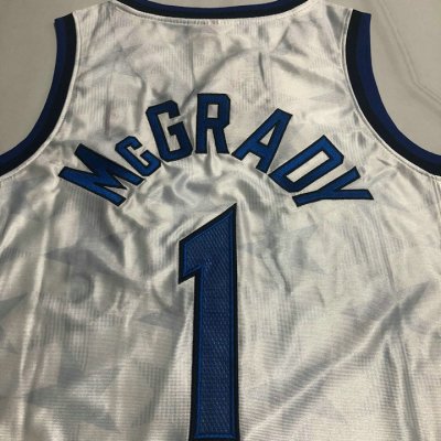 Maillot de Basket #1 Mcgrady Magic Dark Star authentique Blanc